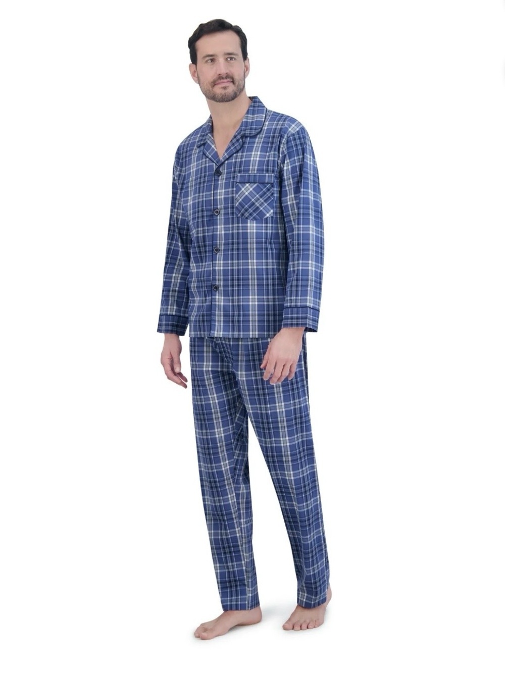 Hanes Men's Stretch Woven Pajama Set, 2-Piece